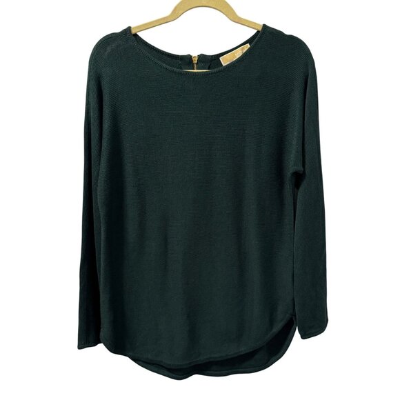 Michael Kors Dark Green Long Sleeve Knit Sweater Sz Small pullover sweater - Picture 1 of 12